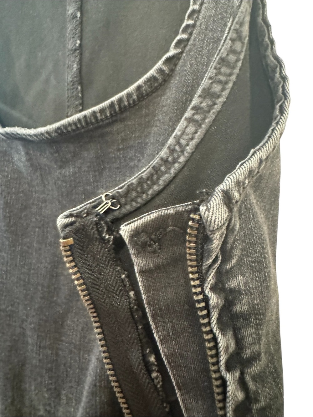 Free People Black Tank-Style Denim Jumpsuit SEE DESCRIPTION - Picture 6 of 8